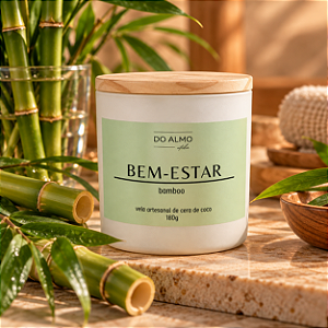 Vela Aromática Artesanal Bamboo 180 g | Bem-Estar