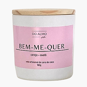 Vela Aromática Artesanal Cereja & Avelã BEM-ME-QUER 180g