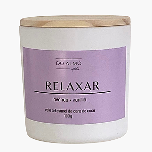 Vela Aromática Artesanal Lavanda & Vanilla RELAXAR 180g