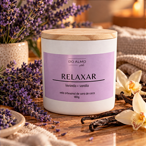 Vela Aromática Artesanal Lavanda e Vanilla 180 g | Relaxar