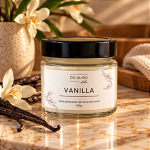 Vela Aromática Vanilla 170 g | Linha Clássica