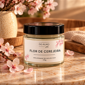 Vela Aromática Flor de Cerejeira 170g | Linha Clássica