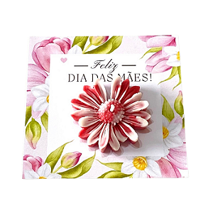 Vela Artesanal Flor no Cartão Personalizado