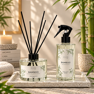 Kit Difusor de Ambientes 240ml + Home Spray Aromatizador 250ml