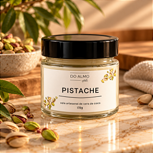 Vela Aromática Pistache 170 g | Linha Clássica