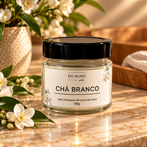 Vela Aromática Chá Branco 170 g | Linha Clássica