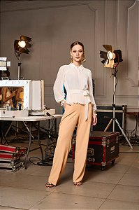 BLUSA PLISSADA CHIFFON - LUZIA FAZZOLLI