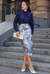 SAIA JACQUARD COM PEPLUM - LUZIA FAZZOLLI