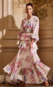VESTIDO TULE ESTAMPADO - LUZIA FAZZOLLI