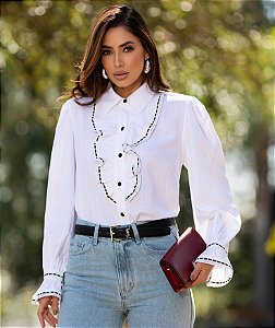 CAMISA LINHO COM PASSA FITA - LUZIA FAZZOLLI