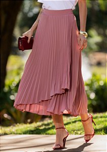 SAIA CHIFFON PLISSADA - LUZIA FAZZOLLI