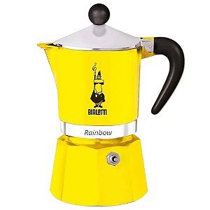 Cafeteira Bialetti  Rainbow 3 Xic Amarela Original Importado Bialetti Italia