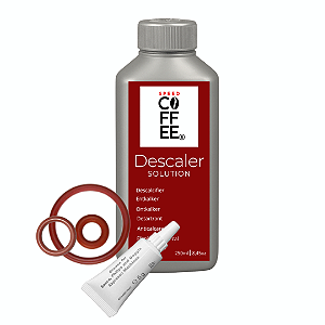 Descalcificante 250ml  Gaggia + graxa atoxica 5g + Kit Oring
