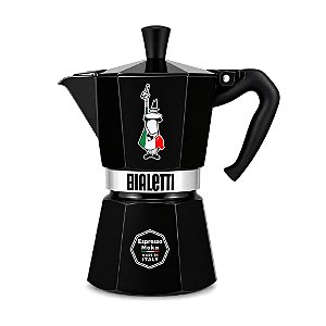 Cafeteira Bialetti Moka Express 6 Xic Omino Preta  Original Importado Italia