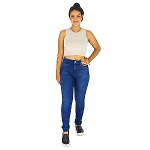Calça Super Power Cigarrete Jeans Feminina Dicollani Denim