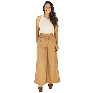 Calça Wide Leg Fluido Mamô