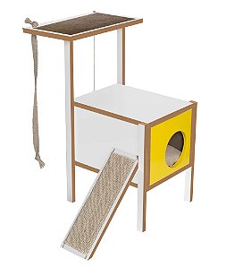 Casinha de gato Nino Amarela