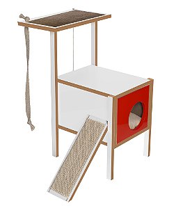 Casinha de gato Nino Vermelha