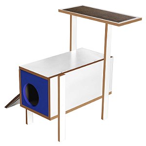Casinha de gato Nino XL Azul