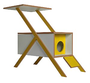 Casinha de gato Thomas Amarela