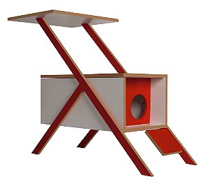 Casinha de gato Thomas Vermelha