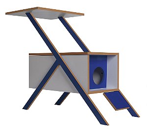 Casinha de gato Thomas Azul