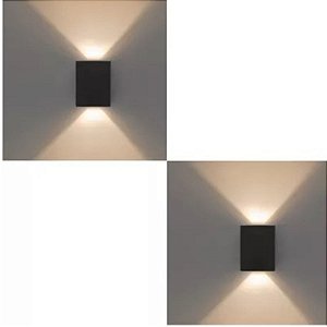 Kit 2 x Arandela de Parede Effekt Preta 8W Stella STH6731/30