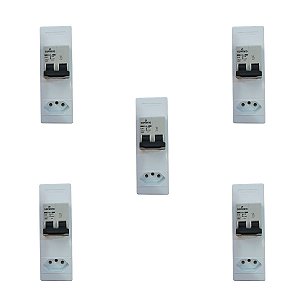 Kit 5 x Quadro de Disjuntor + Disjuntor Bifásico 20A Soprano