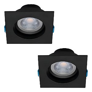 Kit 2 X Luminária Easy Par20 Preta 7w 3000k Stella Bivolt Preto