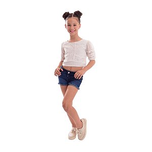 Shorts Jeans Infantil Menina Jhump Club - 133015
