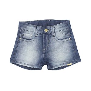 Shorts Jeans Infantil Com Puídos Jhump Club