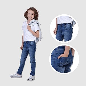 Calça Jeans Infantil Skinny Menino Jhump Club