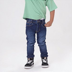 Calça Jeans Skinny Menino Escura 1 a 3