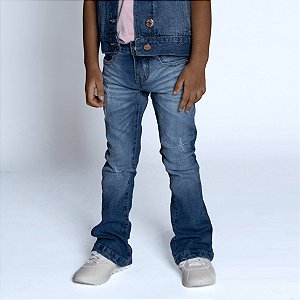 Calça Jeans Flare Menina Infantil  4 a 8