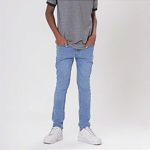 Calça Jeans Infantil Skinny Menino Juvenil 10 ao 16