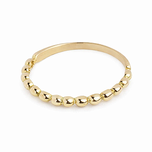 Anel em Ouro 18k Fio Bolinha