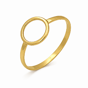 Anel em Ouro 18k Circulo Vazado