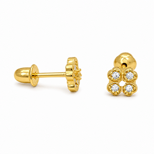 Brinco em Ouro 18k Trevo (Infatil)