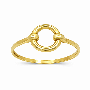 Anel em Ouro 18k Circulo com Trava