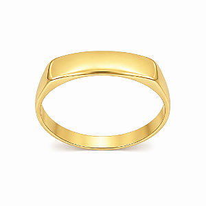 Anel em Ouro 18k Chapa Lisa Anatômica