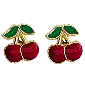 Brinco em Ouro 18K Cereja Infantil