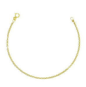 Pulseira em Ouro 18K Fio Oco Elo Português