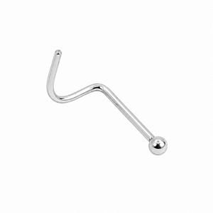 Piercing em Ouro 18K Branco Nostril