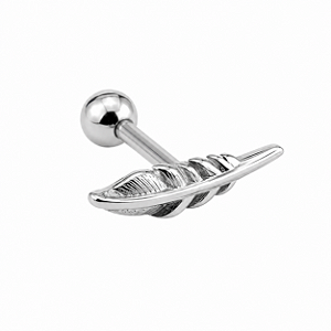 Piercing em Ouro 18K Branco Folha