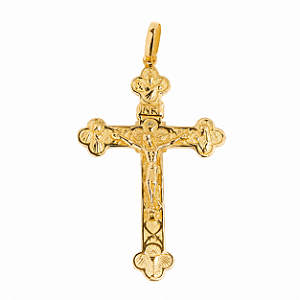 Pingente em Ouro 18K Cruz com Cristo
