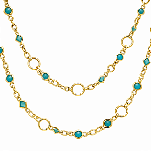 Gargantilha em Ouro 18K com Turquesa