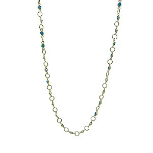 Gargantilha em Ouro 18K com Turquesa