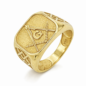 Anel em Ouro 18K Símbolo da Maçonaria