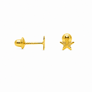 Brinco em Ouro 18K Estrela Diamantada
