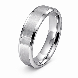 Aliança em Prata 925 Chanfrado